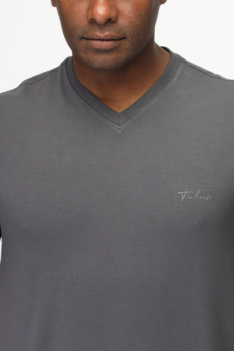 Regular Fit T-Shirt V Gray