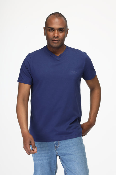 Regular Fit T-Shirt V Dark Blue