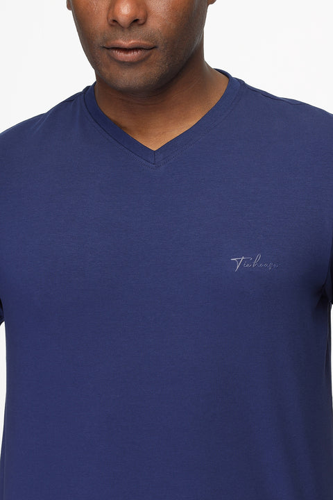 Regular Fit T-Shirt V Dark Blue