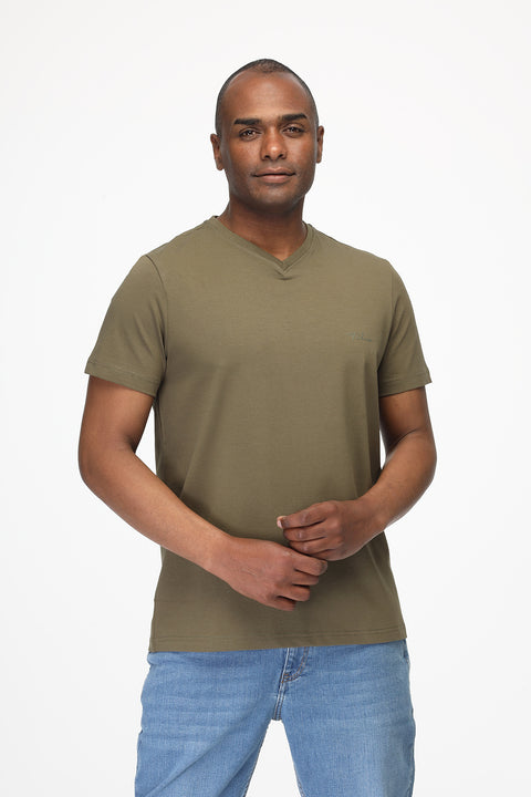 Regular Fit T-Shirt V Green