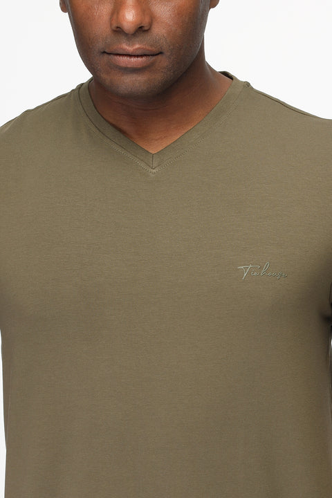 Regular Fit T-Shirt V Green