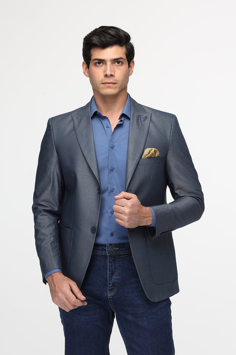Slim Fit Blazer Blue