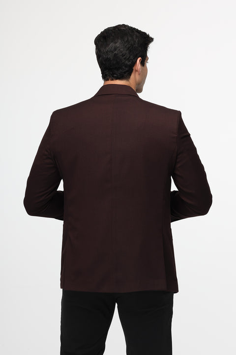 Slim Fit Blazer Maroon