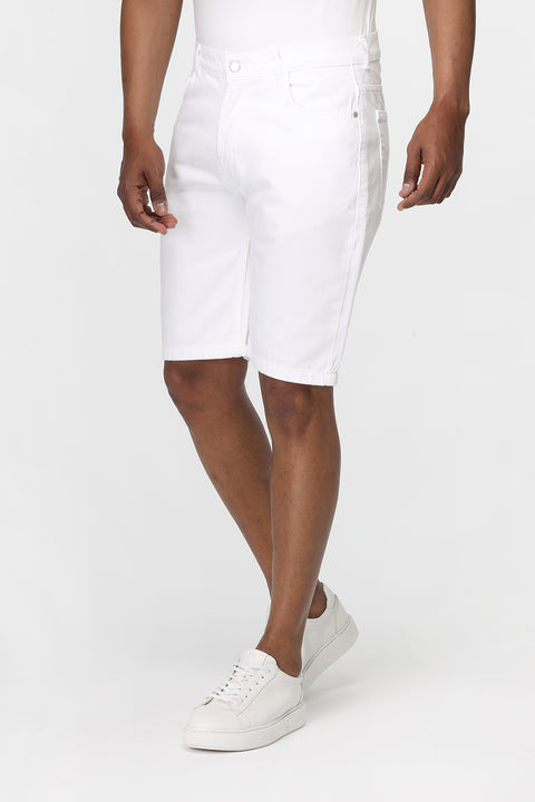 Regular Fit Jeans Short White
