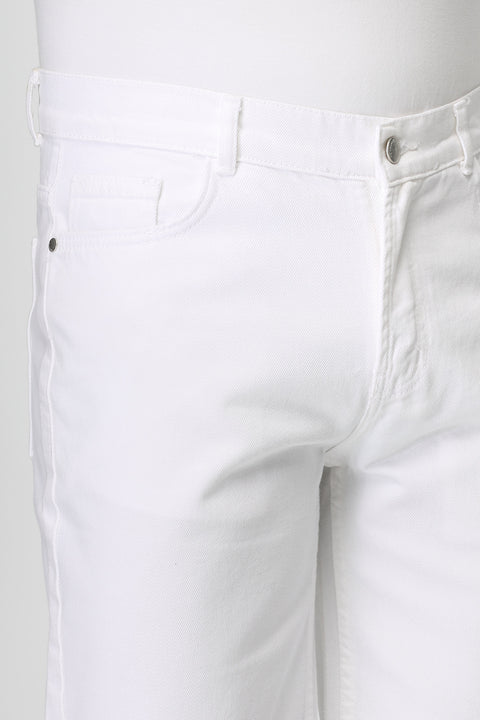 Regular Fit Jeans Short White