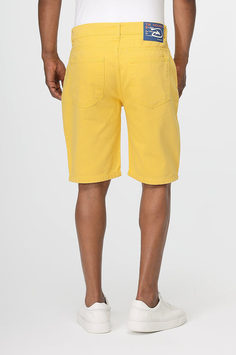 Regular Fit Jeans Short Yellow