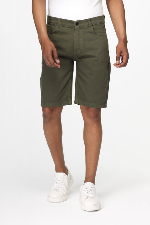 Regular Fit Jeans Short Green