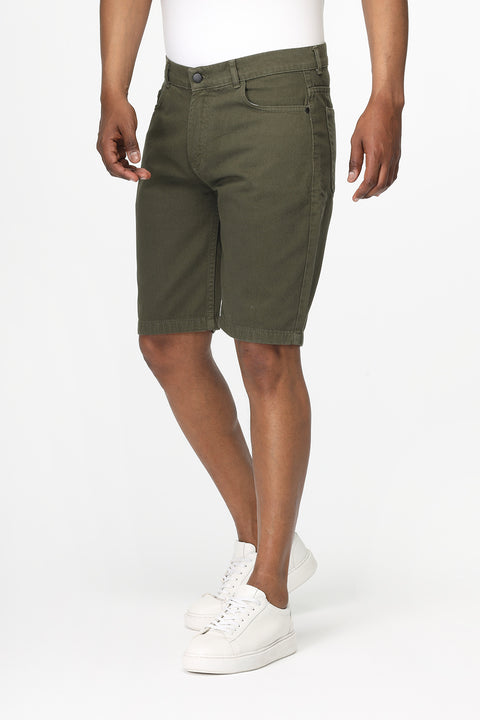 Regular Fit Jeans Short Green