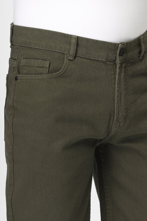 Regular Fit Jeans Short Green