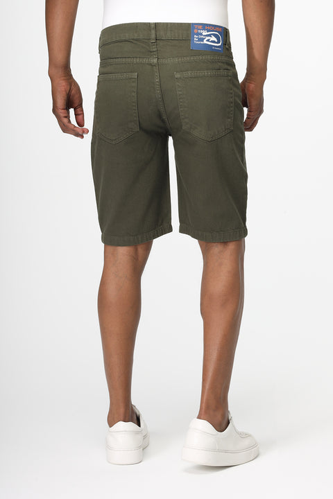 Regular Fit Jeans Short Green