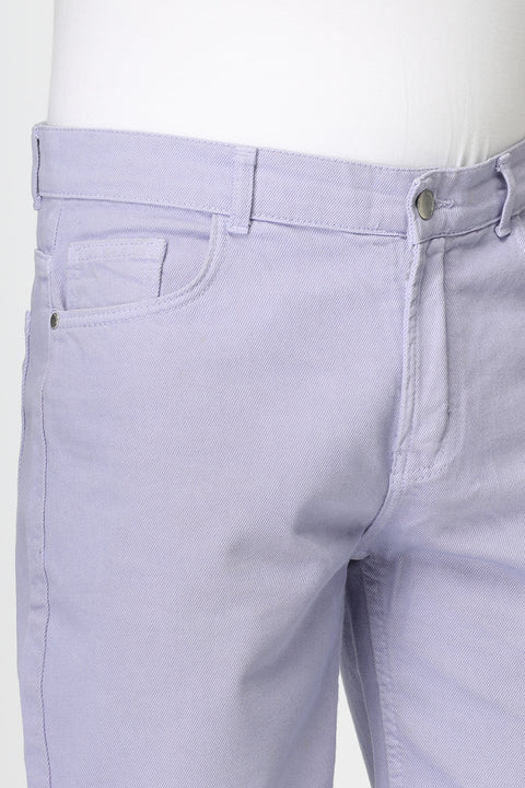 Regular Fit Jeans Short Light Purple