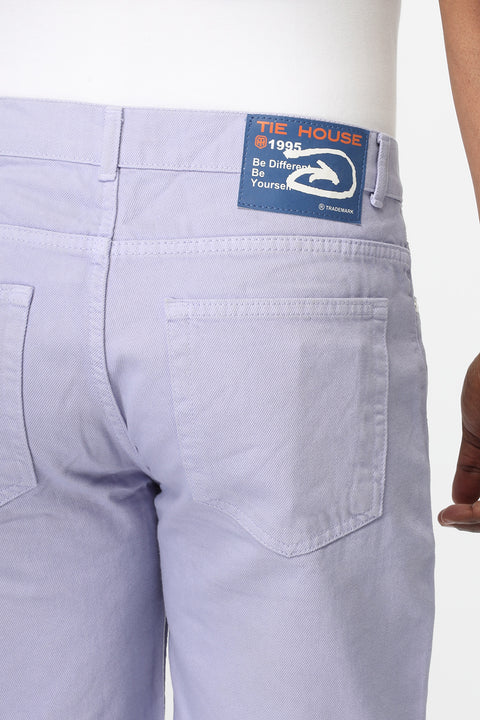 Regular Fit Jeans Short Light Purple