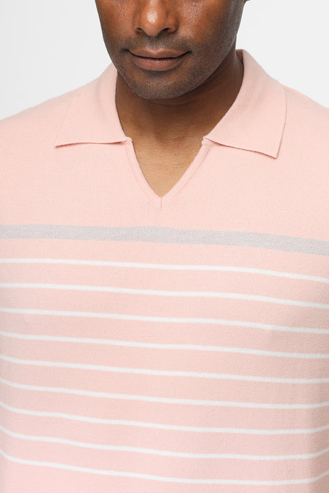 Polo Shirt Regular Fit Knitted Rose