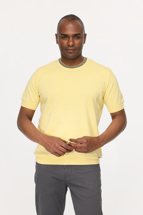 Regular Fit T-Shirt Knitted Yellow