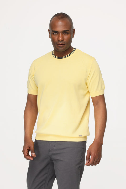 Regular Fit T-Shirt Knitted Yellow