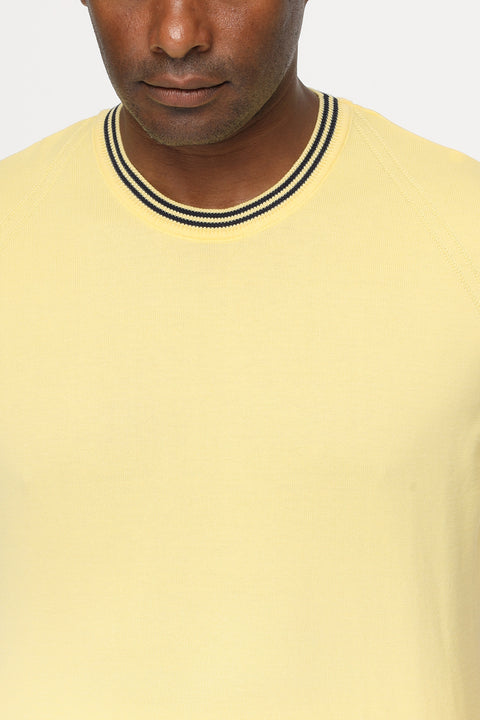 Regular Fit T-Shirt Knitted Yellow