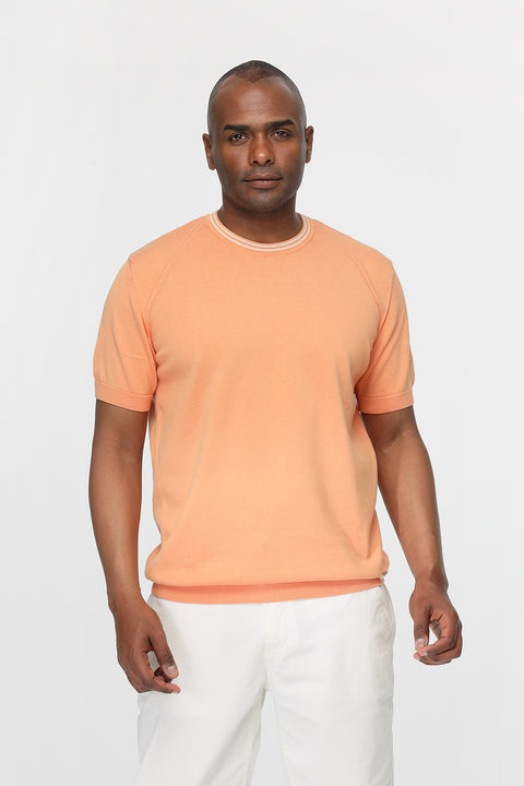 Regular Fit T-Shirt Knitted Orange