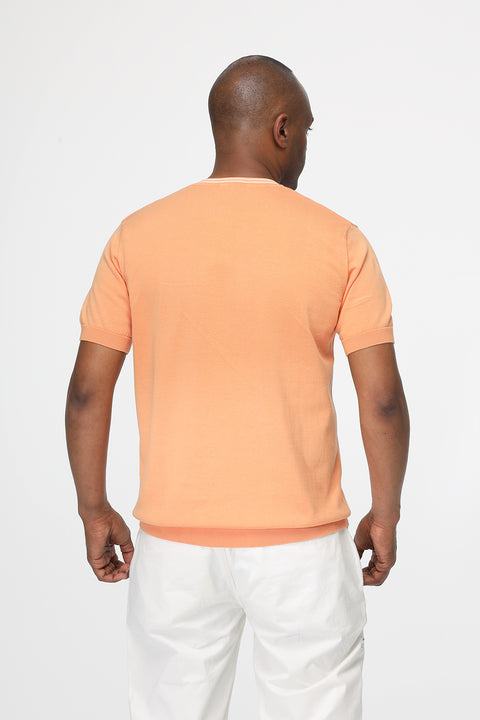 Regular Fit T-Shirt Knitted Orange