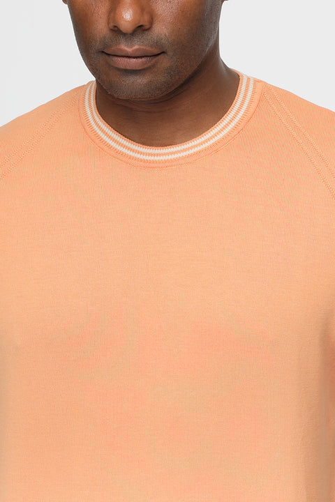 Regular Fit T-Shirt Knitted Orange