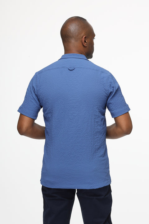 New Fit Shirt Half Blue