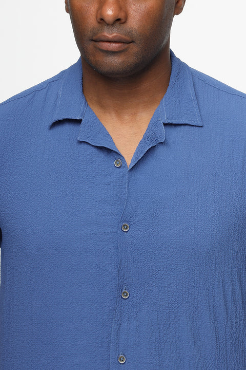 New Fit Shirt Half Blue