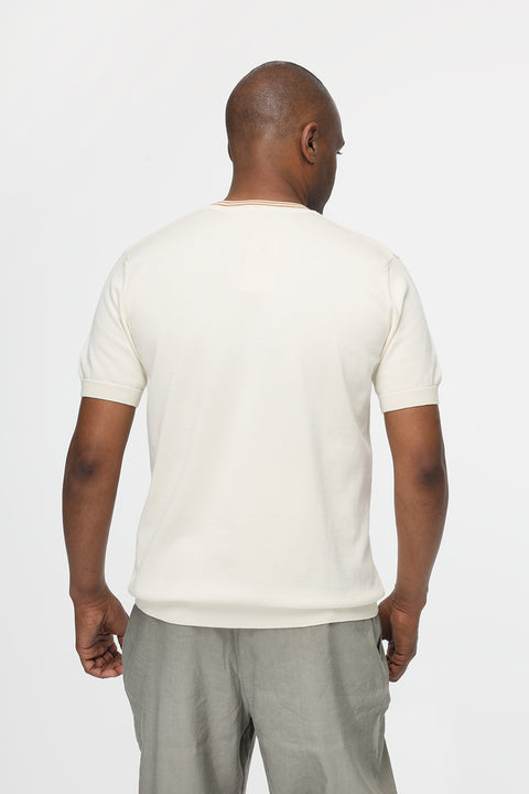 Regular Fit T-Shirt Knitted Beige