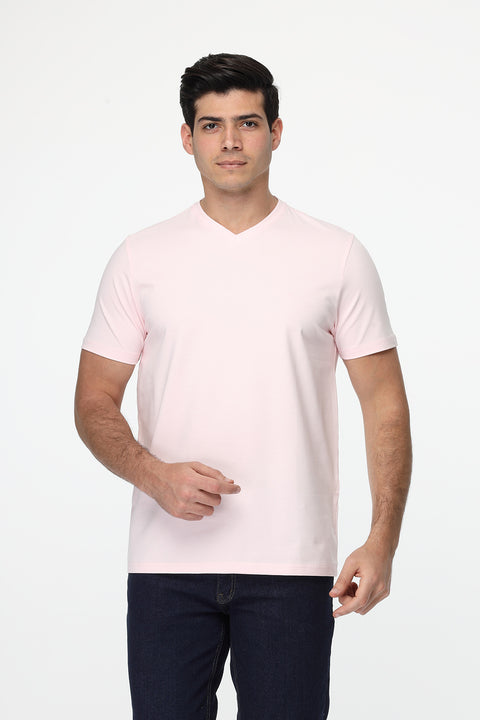 Regular Fit T-Shirt V Rose