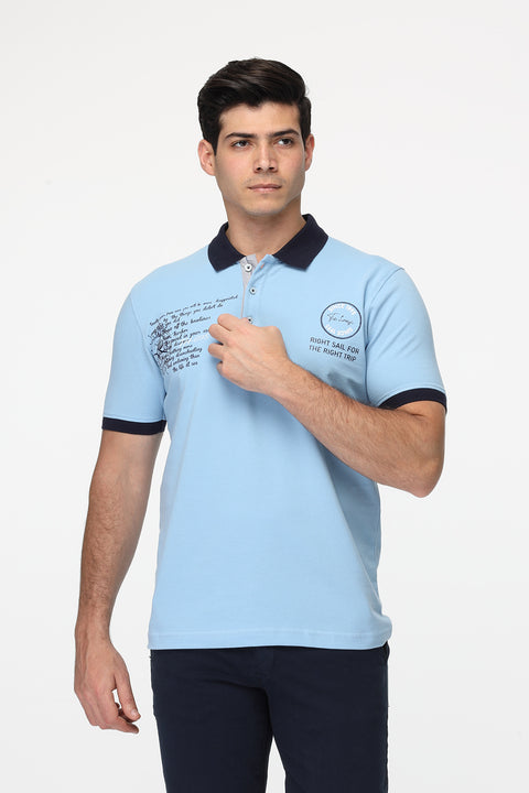 Polo Shirt Regular Fit Light Blue