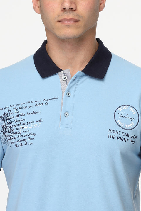 Polo Shirt Regular Fit Light Blue