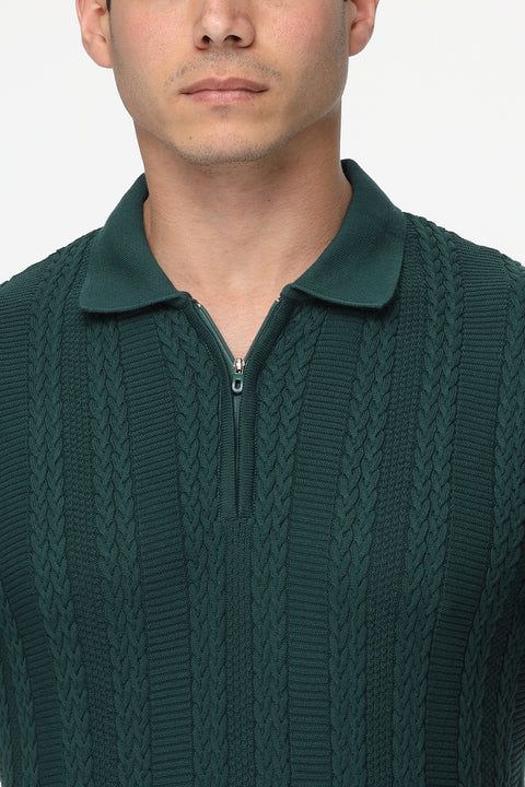 Polo Shirt Regular Fit محاك أخضر