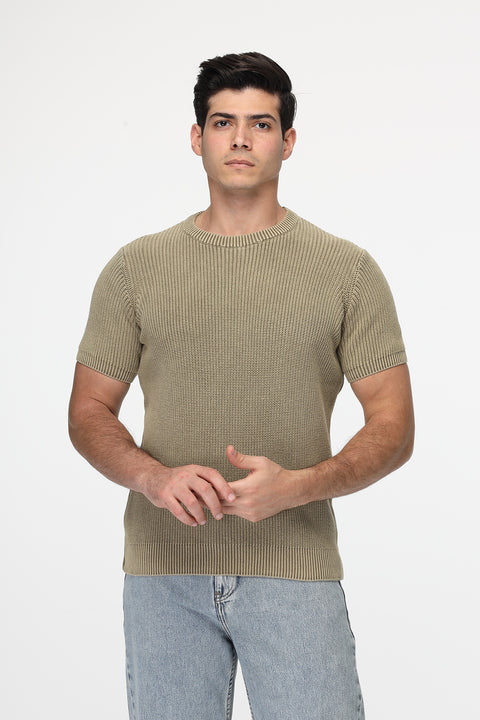 Relax Fit T-Shirt Knitted Green
