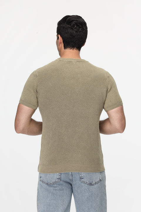 Relax Fit T-Shirt Knitted Green
