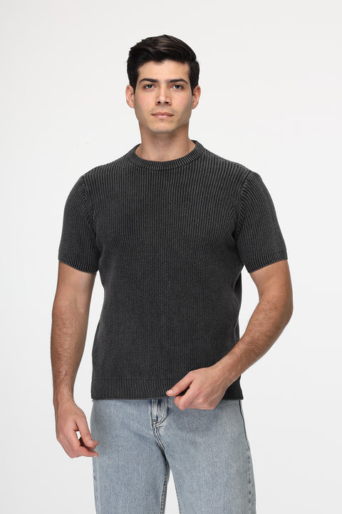 Relax Fit T-Shirt Knitted Gray