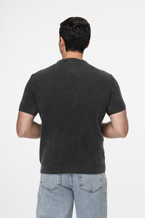 Relax Fit T-Shirt Knitted Gray