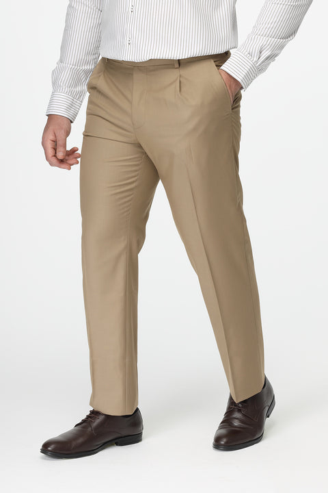 Regular Fit Classic Pants Beige