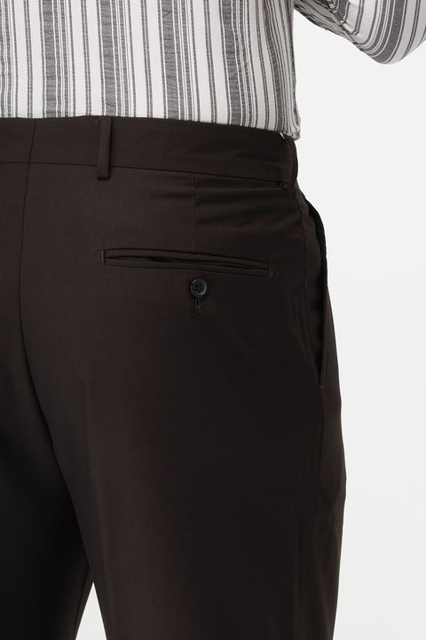 Regular Fit Classic Pants Dark Brown