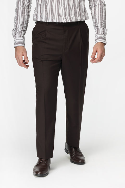 Regular Fit Classic Pants Dark Brown