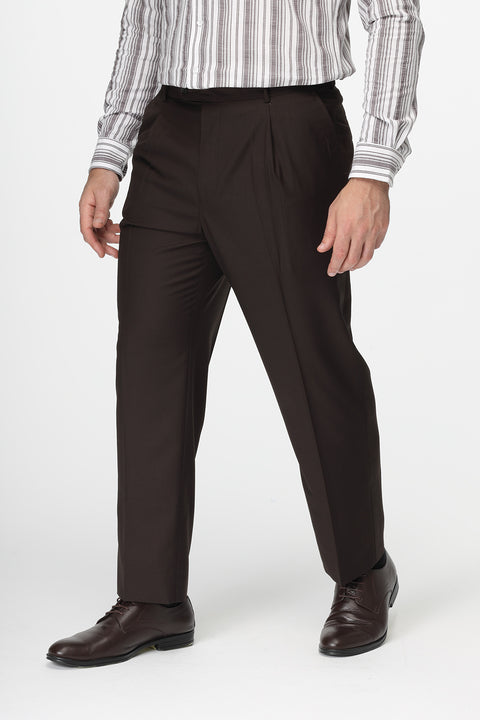 Regular Fit Classic Pants Dark Brown
