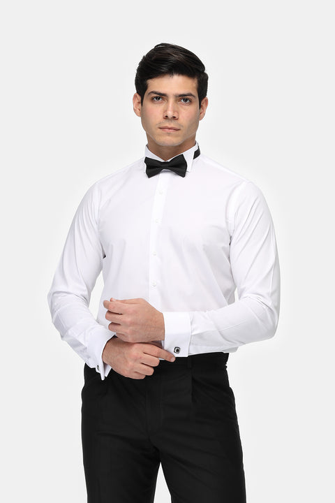 Slim Fit White Evening shirt
