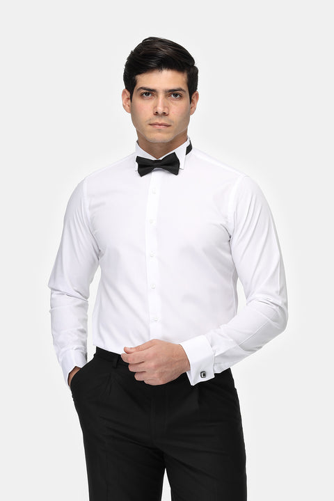 Slim Fit White Evening shirt