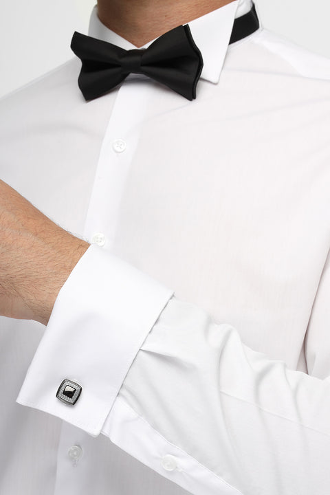 Slim Fit White Evening shirt