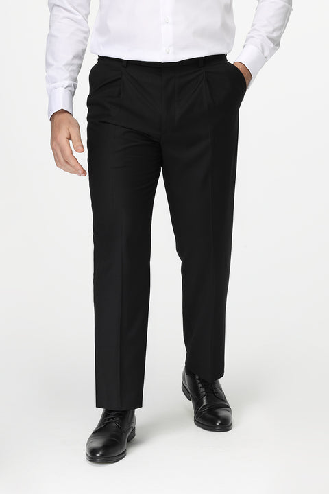 Regular Fit Classic Pants Black