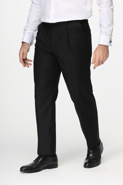 Regular Fit Classic Pants Black