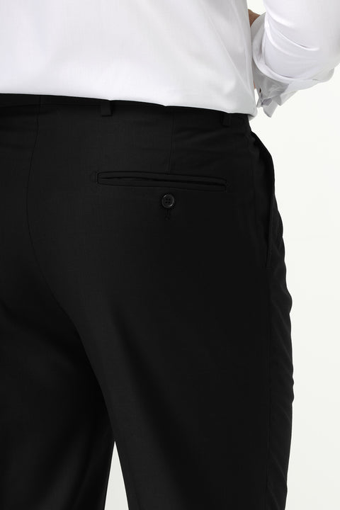 Regular Fit Classic Pants Black