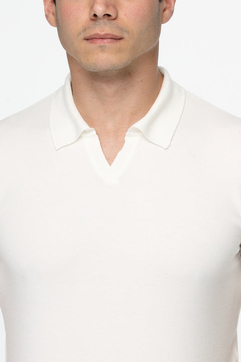 Polo Shirt Regular Fit Knitted White