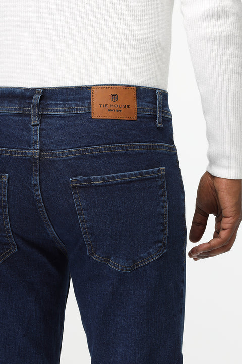 Slim Fit Trousers Jeans Dark Blue
