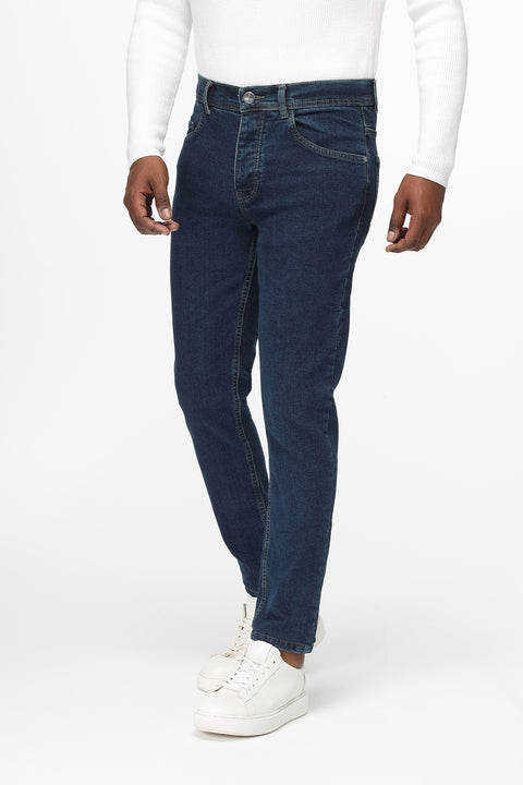 Slim Fit Trousers Jeans Dark Blue