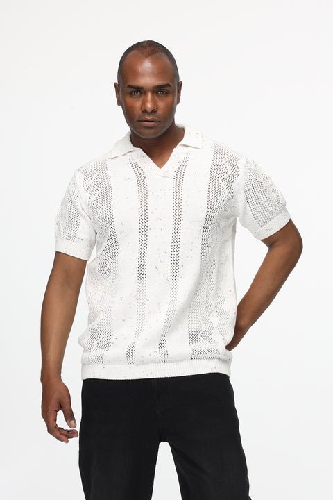 Polo Shirt Regular Fit Knitted Beige