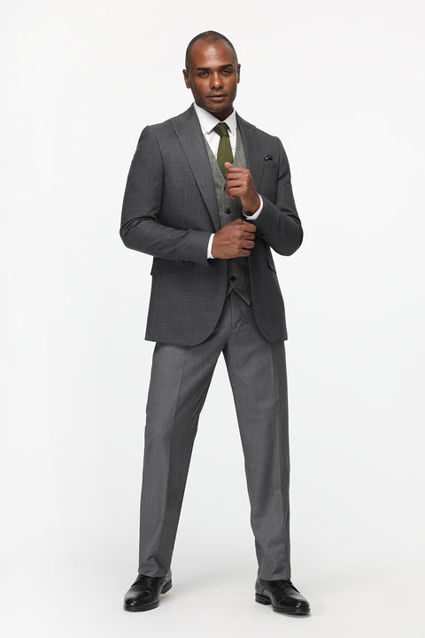 Slim Fit Suit Gray