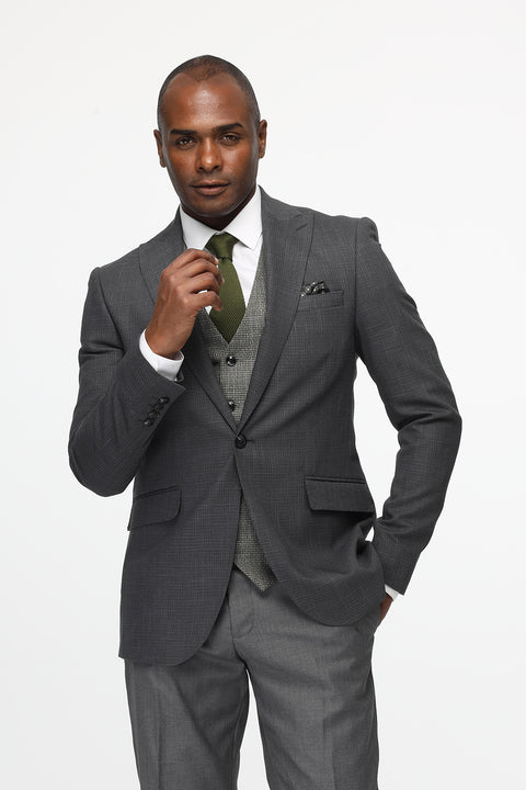 Slim Fit Suit Gray